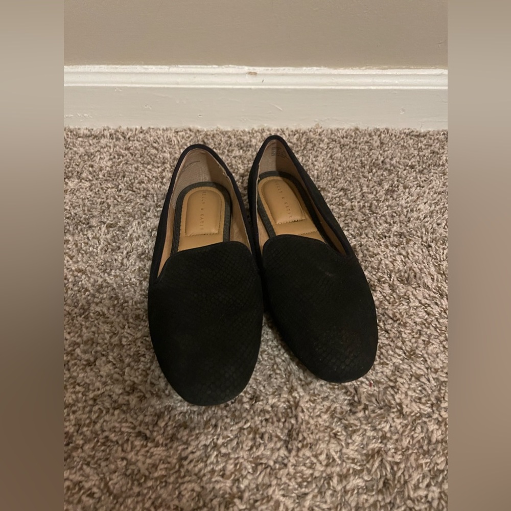 Kelly & Katie black suede loafers